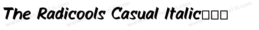The Radicools Casual Italic字体转换